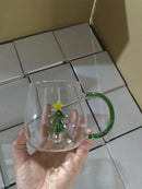 Axyaa 3D Cartoon Animal Glass Cup - Cute Single Layer Cup for Water, Coffee, Juice
