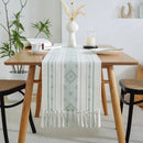 Axyaa Cotton Table Runner Black Stripe Splicing Path Wedding Dinner TV Cabinet Nordic Decor