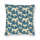 Axyaa Miniature Schnauzer Dog Cartoon Cushion Cover for Sofa - Puppy Lover's Nordic Pillow