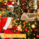 Axyaa Christmas Tree USB String Lights: Indoor/Outdoor Xmas Decor, Waterproof & Green Ring