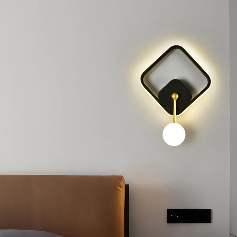 Axyaa Nordic LED Wall Lamp: Modern Minimalist Indoor Lighting Fixture