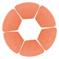 Axyaa Round PVC Placemats Set for Table - Heat Resistant Cafe Mats, Orange