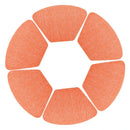 Axyaa Round PVC Placemats Set for Table - Heat Resistant Cafe Mats, Orange