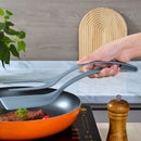 Axyaa 2-in-1 Spatula Tongs for Cooking, Non-Stick Flip Turner Tool & Omelette Steak Helper