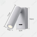 Axyaa Adjustable Angle 3W LED Bedside Reading Light, Warm White for Bedroom, Living Room