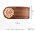 Axyaa Solid Wood Breakfast Tray Walnut Dried Fruit Dim Sum Bread Western Food Tray