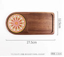 Axyaa Solid Wood Breakfast Tray Walnut Dried Fruit Dim Sum Bread Western Food Tray