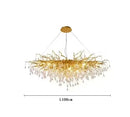 Axyaa Modern Crystal LED Chandelier, Nordic Luxury Ceiling Lamp for Living Room