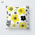 Axyaa Yellow Geometric Print Cushion Pillowcase - 45x45cm