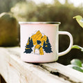 Axyaa Adventure Campfire Enamel Mug - Mountain Camper Coffee Cup