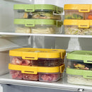 Axyaa Refrigerator Fresh-keeping Box 3/4/6 Grids Onion Garlic Pepper Storage Organizer