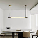Axyaa Luxury Green Leather Belt Crystal Chandelier Pendant Lamp for Modern Dining Table
