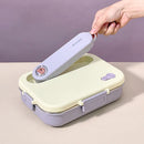 Axyaa Stainless Steel Lunch Container, 4/5 Compartment Sealed Student Lunch Box