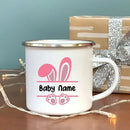 Axyaa Kids Bunny Enamel Mug - Personalized Easter Gift - Cocoa & Juice Cup