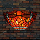 Axyaa Dragonfly Tiffany Stained Glass Wall Lamp for Elegant Lighting
