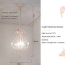 Axyaa Pink Rose Bouquet Chandelier for Girls Bedroom