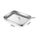 Axyaa Stainless Steel Food Storage Tray for Restaurant and Hotel Dinnerware