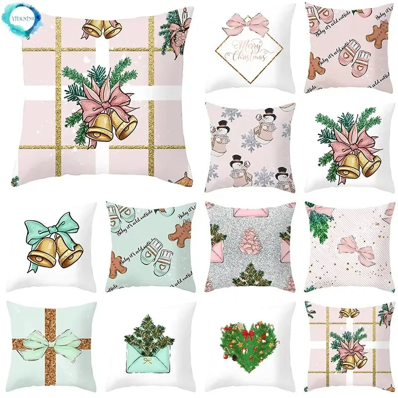 Axyaa Christmas Decorative Pillow Cover 45X45CM