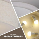 Axyaa Nordic Fabric Ceiling Lamp for Cozy Bedroom & Study Room