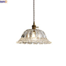 Axyaa Clear Glass LED Pendant Chandelier - Nordic Hanging Lamp for Kitchen, Living Room
