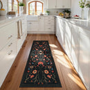 Nordic Flower Print Runner Rug by Axyaa: Advanced Light Luxury Corridor Mat