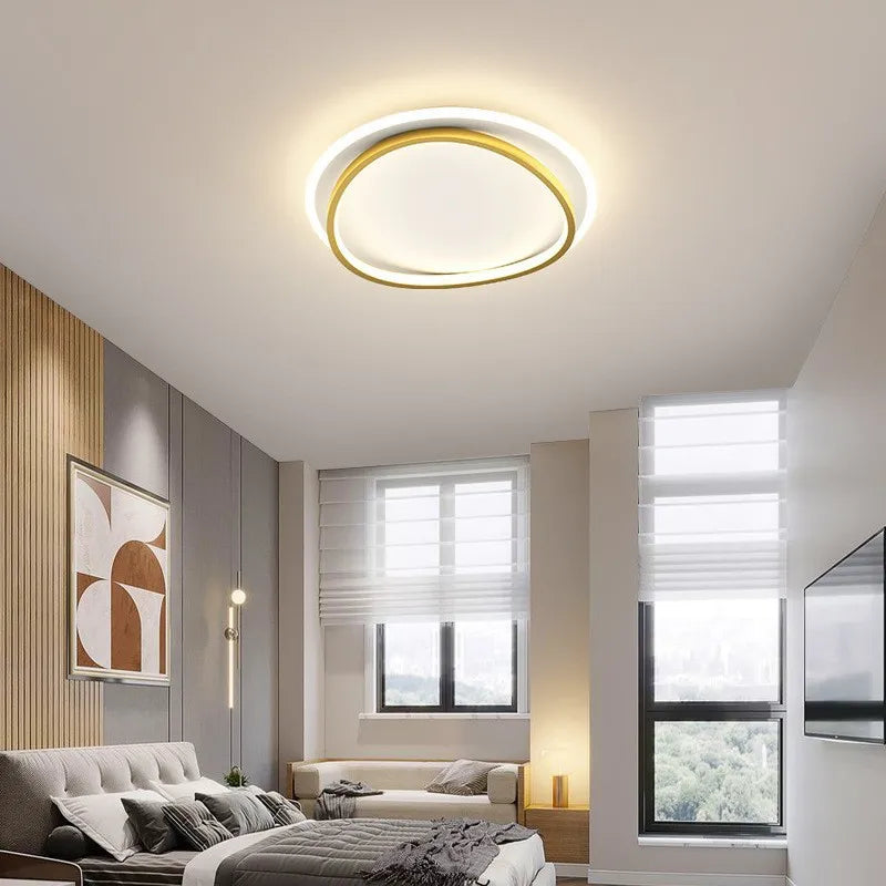 Axya Modern LED Ceiling Chandelier Black Gold Indoor Lighting Fixtures