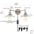 Axyaa 2-Light LED Wall Sconce with Pull Chain Switch for Coffee Bar, Bedroom, Bathroom