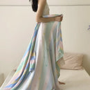 Axyaa Brand Color-Woven Jacquard Tencel Cotton Summer Cooling Blanket