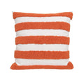 Axyaa Geometric Pumpkin Embroidered Throw Pillowcase in Orange