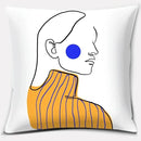 Axyaa Abstract Face Collection Print Square Pillowcase