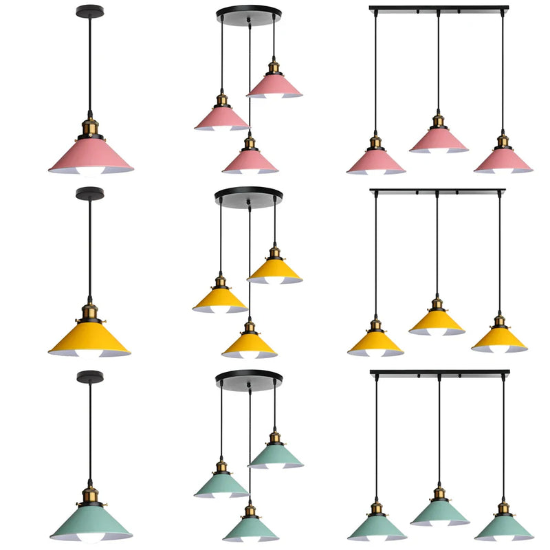 Axyaa Retro Chandelier Pendant Light for Living Room Ceiling - Industrial Style