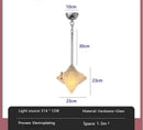Axyaa Vintage Glass Chandeliers Retro Chrome LED Pendant Lights