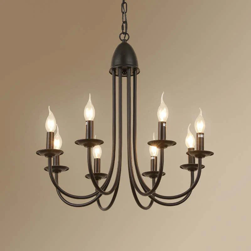 Axyaa Rural Iron Chandelier for Living Room Dining Room Bedroom Balcony Retro Restaurant