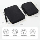 Axyaa Double-Layer Travel Electronics Organizer - Water-Resistant Tablet Cable Storage Bag