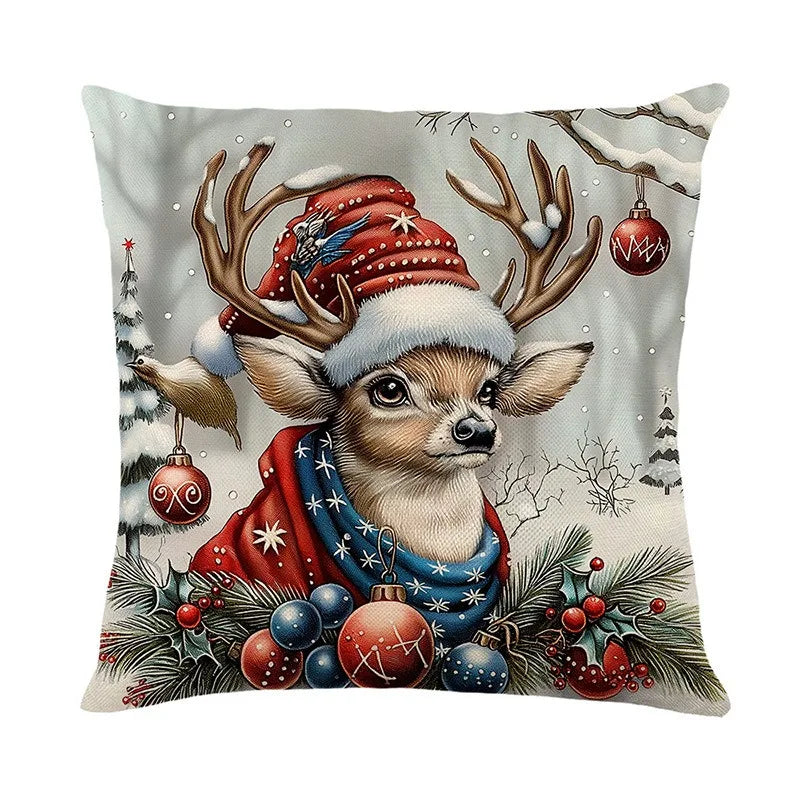 Axyaa Christmas Pillow Cover Set - Festive Home Decor & Gift