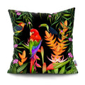 Axyaa Tropical Plant Parrot Decorative Pillow Cover - Flowers Sofa Cushion Case