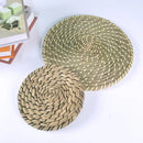 Axyaa Thatched Woven Meal Mat Set for Home and Daily Use