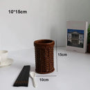 Axyaa Rattan Wicker Serving Baskets - 6 Styles for Household Utensil Storage