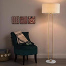 Axyaa LED Fabric Floor Lamp with Marble Base - Modern Minimalist Art Decor for Home