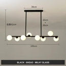 Axyaa Glass Ball Chandelier Suspension for Dining Room, Kitchen, Office - Modern Design