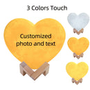 Axyaa Heart Shape Moon Lamp Customized with Photo & Text, USB Rechargeable Gift