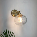 Axyaa Vintage LED Wall Light with Pull Chain Switch - Coffee Indoor Bedside Lamp