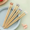 Axyaa Kids' Bamboo Training Chopsticks, Ages 6-12