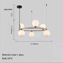 Axyaa Nordic Personality Pendant Light Molecular Dining Room Hanging Lamp
