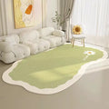 Axyaa Irregular Shape Fluffy Flower Carpet Soft Plush Rug for Living Room and Bedroom