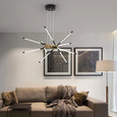 Axyaa Modern LED Linear Chandelier for Home Decor with Remote Control