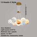 Axyaa Moon LED Bubble Chandelier: Modern 3D Printed Lighting for Living Room & Restaurant