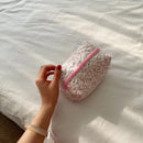 Korean Flower Makeup Bag Travel Pouch | Axyaa Portable Cosmetic Organizer