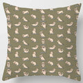 Axyaa Yoga Panda & Avocado Cartoon Animal Throw Pillow Bundle