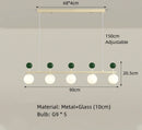 Axyaa Minimalist LED Glass Pendant Chandelier for Modern Home Decor